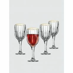 Godinger Atlas Goblet Glasses, Set Of 4 Barware