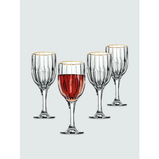 Godinger Atlas Goblet Glasses, Set Of 4 Barware 3 Godinger Atlas Goblet Glasses, Set Of 4 Barware