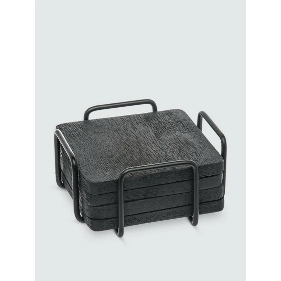 Godinger Woodstock Rustic Coaster, Set Of 4 Barware 3 Godinger Woodstock Rustic Coaster, Set Of 4 Barware