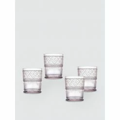 Godinger Helena Double Old Fashion Glasses, Set Of 4 Barware