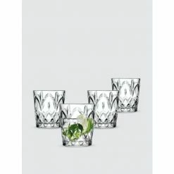 Godinger Quinton Double Old Fashion Glasses, Set Of 4 Barware