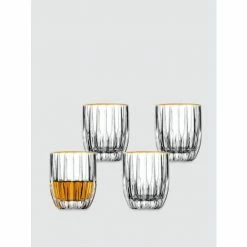 Godinger Atlas Double Old Fashion Glasses, Set Of 4 Barware