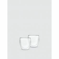 Godinger Clarent Double Walled Short Cup, Set Of 2 Barware