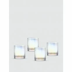 Godinger Sedona Double Old Fashion Glasses, Set Of 4 Barware