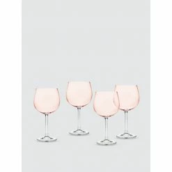 Godinger Zenith Blush Goblet Glasses, Set Of 4 Barware