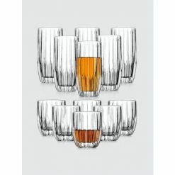 Godinger Atlas Double Old Fashion & Highball Glasses, Set Of 12 Barware