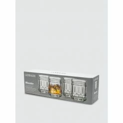 Godinger Colby Double Old Fashion Glasses, Set Of 4 Barware