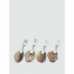 Godinger Exuma Handled Dessert Fork, Set Of 4 Dinnerware & Flatware