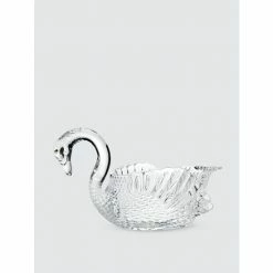 Godinger Amato Swan Crystal Serving Bowl Dinnerware & Flatware