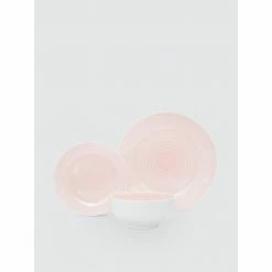 Godinger Whirlwind Porcelain Dinnerware, Set Of 12 Dinnerware & Flatware