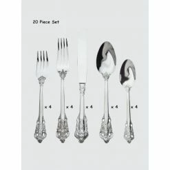 Godinger 18/10 Versailles Flatware, Set Of 20 Dinnerware & Flatware