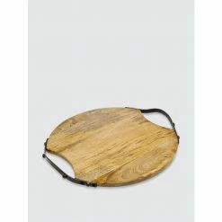 Godinger Woodstock Rustic Round Handled Tray Decorative Accents