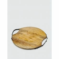 Godinger Woodstock Rustic Round Handled Tray Decorative Accents