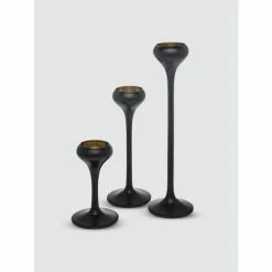 Godinger Or Noir Candle Holder, Set Of 3 Candles & Home Fragrances