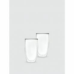 Godinger Clarent Double Walled Tall Cup, Set Of 2 Barware