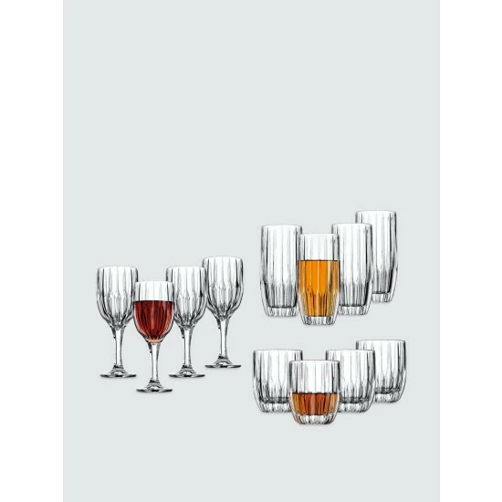Godinger Atlas Glasses, Set Of 12 Barware 3 Godinger Atlas Glasses, Set Of 12 Barware