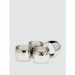 Godinger Zale Hammered Round Napkin Rings, Set Of 4 Tools & Accessories