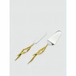 Godinger Birch Crumpled Cake Server Tools & Accessories