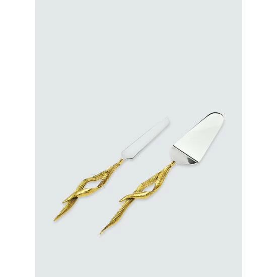 Godinger Birch Crumpled Cake Server Tools & Accessories 3 Godinger Birch Crumpled Cake Server Tools & Accessories