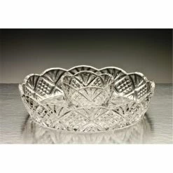 Godinger 25989 Dublin Mini Crystal Chip N Dip Platter Serveware