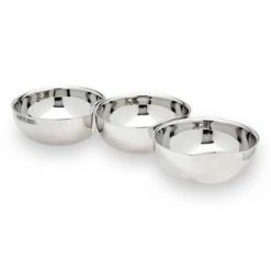 Godinger 9179 Hammered Connecting Bowls, Set Of 3 Dinnerware & Flatware