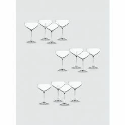 Godinger Zenith Coupe Glasses, Set Of 12 Barware