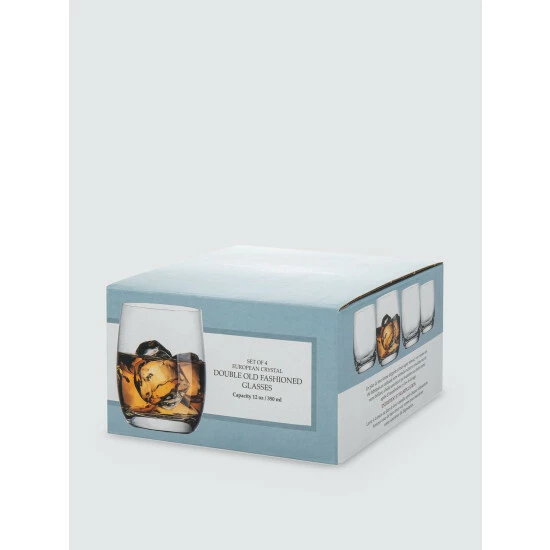 Godinger Zenith Double Old Fashion Glasses, Set Of 4 Barware 4 Godinger Zenith Double Old Fashion Glasses, Set Of 4 Barware - Image 2